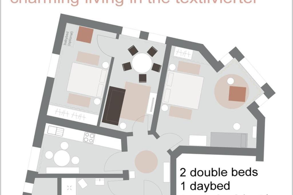 Charmant Leben Im Textilviertel - Stilvolle Wohnung - Zentral Und Ruhig Аугсбург Екстер'єр фото