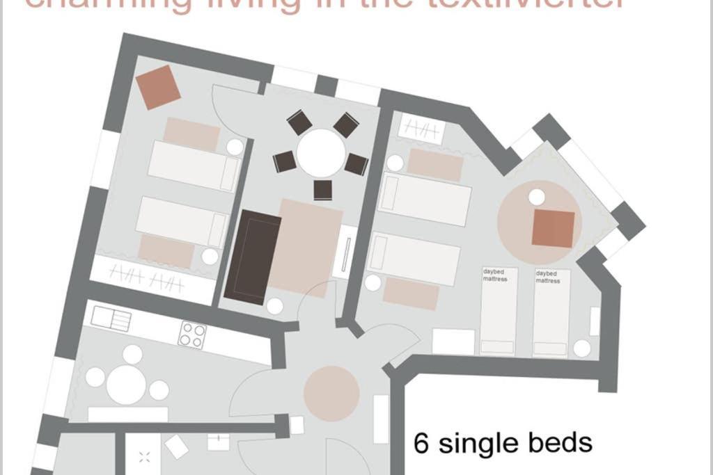 Charmant Leben Im Textilviertel - Stilvolle Wohnung - Zentral Und Ruhig Аугсбург Екстер'єр фото